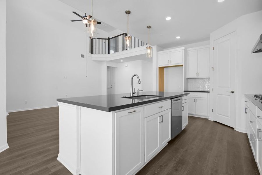 Furnished interior view inside a new home in Travisso Capri Collection, Leander (Image 4).