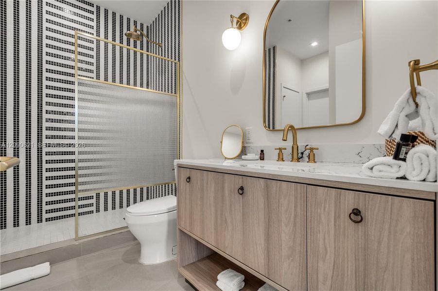Furnished interior view inside a new home in , Miami (Image 8).