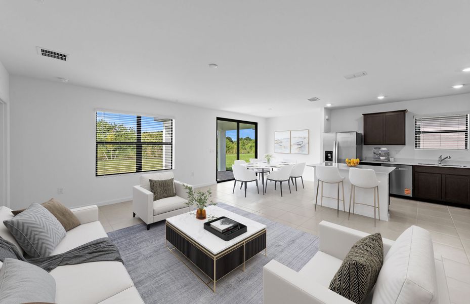 Furnished interior view inside a new home in Caloosa Cove, Labelle (Image 6).