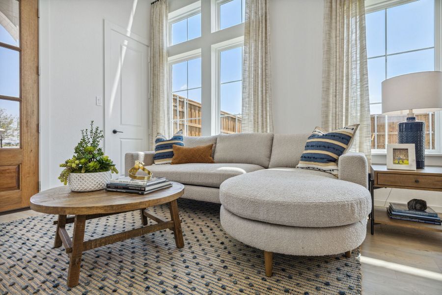 Representative furnished interior of a home built from the Grant by Centre Living Homes in Newman Village Townhomes, Frisco (Image 26).