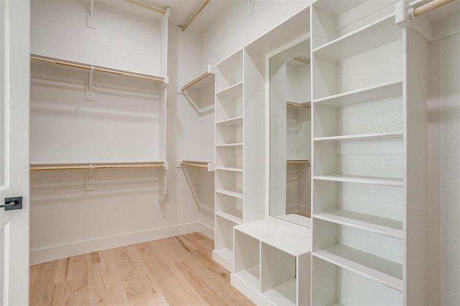 Spacious closet featuring wood finished floors