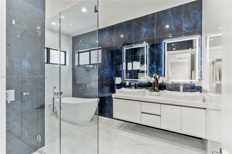 Furnished interior view inside a new home in , Miami (Image 31).