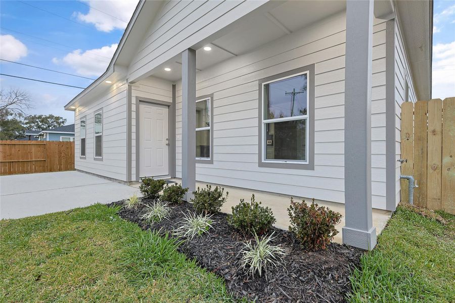 Exterior details and patio area of a home in , Crosby (Image 4).