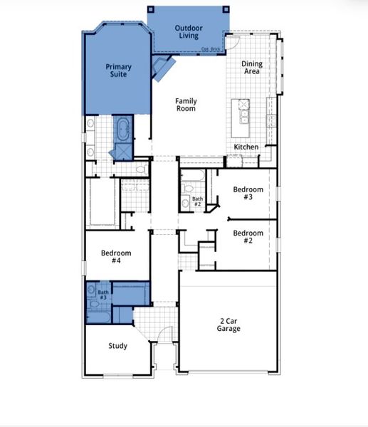 2D floor plan layout of this home in Goodland, Venus, TX (Image 3).