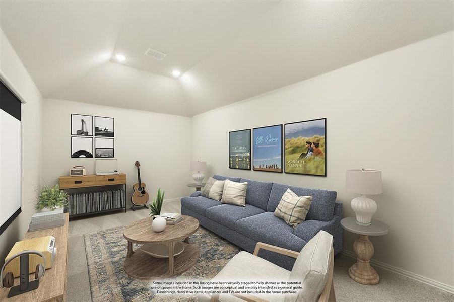 Furnished interior view inside a new home in The Oasis at North Grove 75-80, Waxahachie (Image 5). Furnished interior view inside a new home in The Oasis at North Grove 75-80, Waxahachie (Image 5).