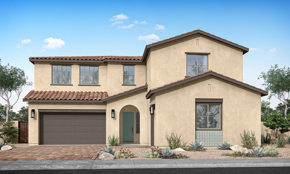 Representative exterior photo of a completed home built from the Grove 50-3 by Tri Pointe Homes in Soleo, San Tan Valley, AZ (Image 15).