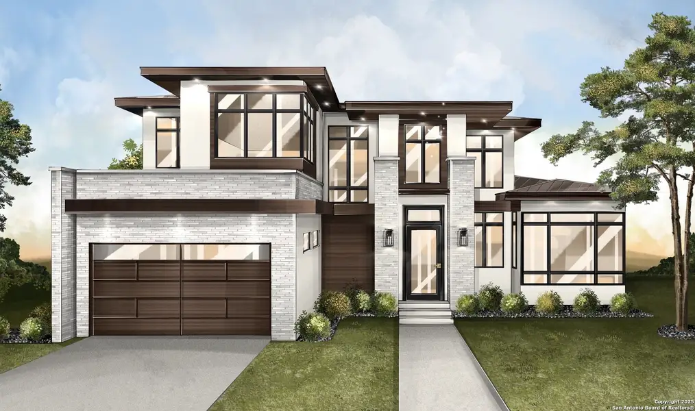 Front exterior of a new home in , San Antonio, TX, highlighting curb appeal (Image 1). Front exterior of a new home in , San Antonio, TX, highlighting curb appeal (Image 1).