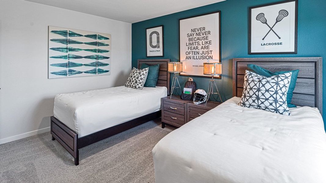 Furnished interior view inside a new home in Bridge Creek 45s and 50s, Cypress (Image 39).