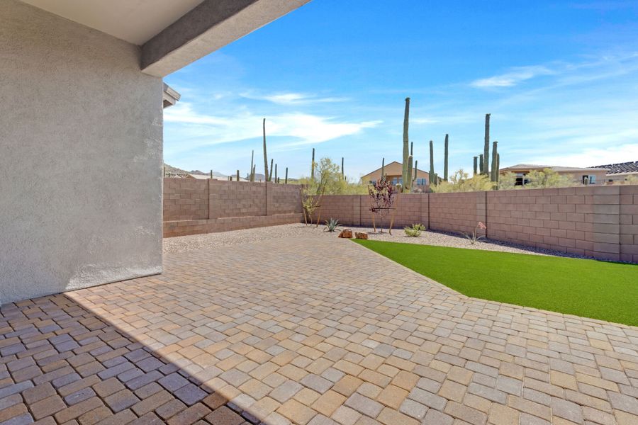 Exterior details and patio area of a home in Saguaro Reserve II, Marana (Image 3).