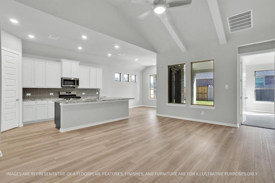 Furnished interior view inside a new home in Emberly  45', Beasley (Image 7).