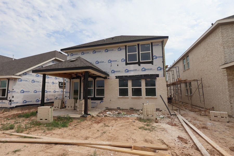 Backyard with covered patio - still under construction!