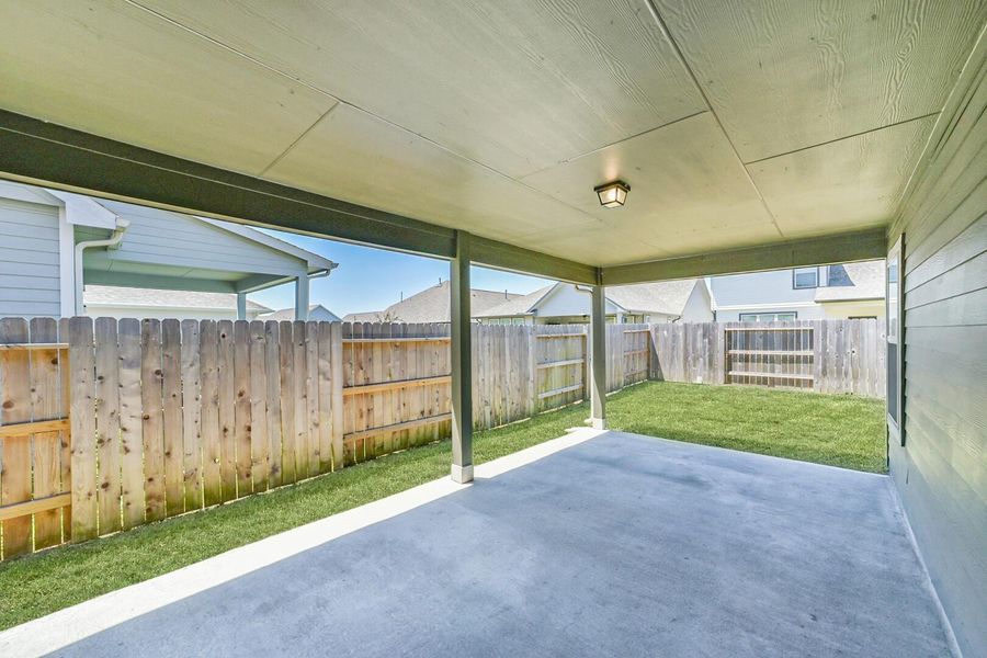 Step outside to find the perfect place to relax and unwind after a long day! The upgraded extended covered patio offers plenty of space for outdoor furniture, a dining table, and more, making it ideal for entertaining or quiet evenings at home. Step outside to find the perfect place to relax and unwind after a long day! The upgraded extended covered patio offers plenty of space for outdoor furniture, a dining table, and more, making it ideal for entertaining or quiet evenings at home.