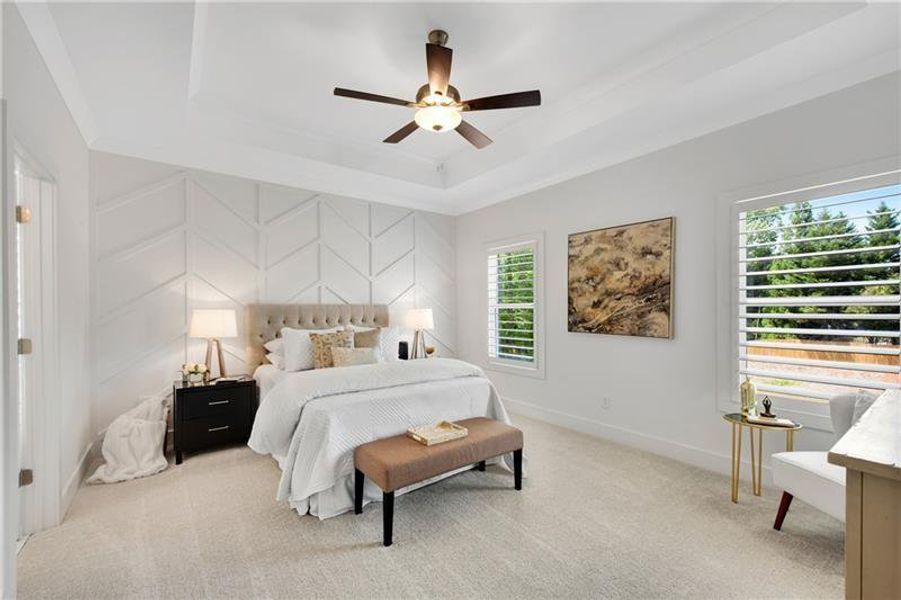Furnished interior view inside a new home in , Suwanee (Image 12). Furnished interior view inside a new home in , Suwanee (Image 12).