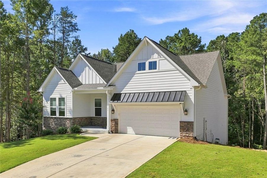 Front exterior of a new home in , Ellijay, GA, highlighting curb appeal (Image 26).