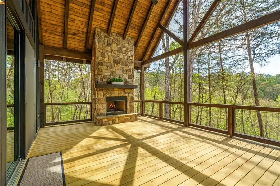 Exterior details and patio area of a home in , Mineral Bluff (Image 26).