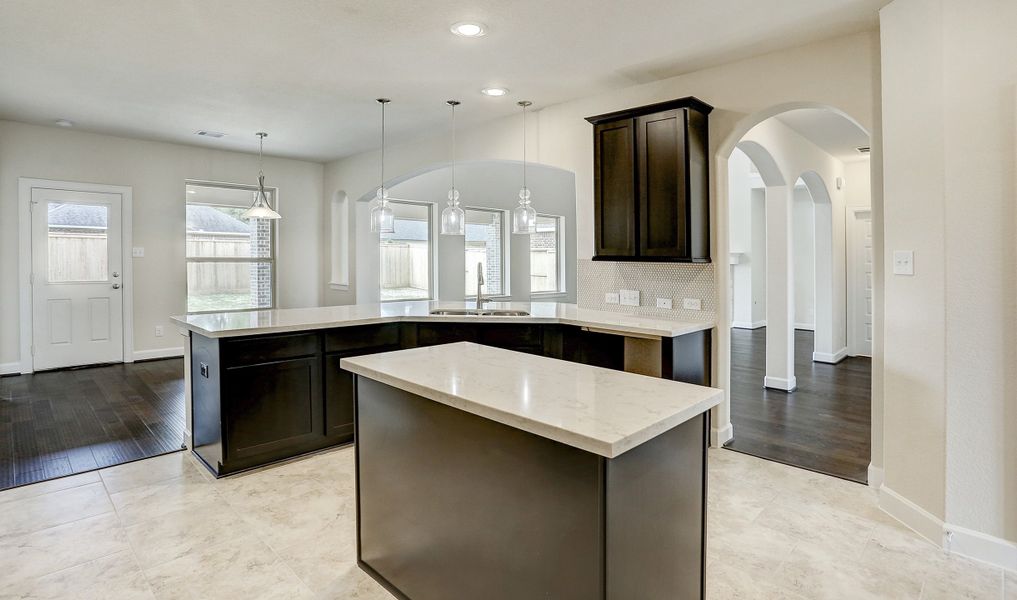 Kitchen with island