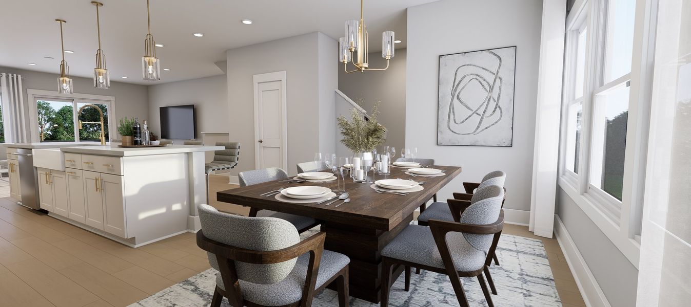 Representative furnished interior of a home built from the Cora - Midtown Collection by Baker Residential in Atwater Station - Midtown Collection, Fuquay Varina (Image 11).