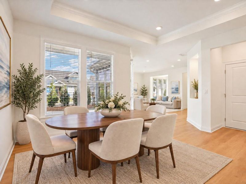 Furnished interior view inside a new home in , Holly Springs (Image 45).