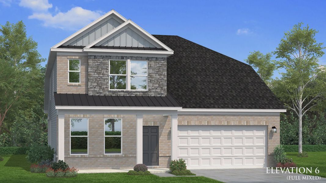 Representative exterior photo of a completed home built from the Ansley by DRB Homes in Reserve at Crowthorne, Zebulon, NC (Image 39). Representative exterior photo of a completed home built from the Ansley by DRB Homes in Reserve at Crowthorne, Zebulon, NC (Image 39).