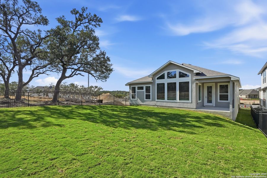 Exterior details and patio area of a home in Esperanza – New Phase Now Selling, Boerne (Image 25).