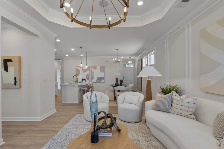 Representative furnished interior of a home built from the The Sunflower by Chesapeake Homes in Coastal Club of the Carolinas, Calabash (Image 16).
