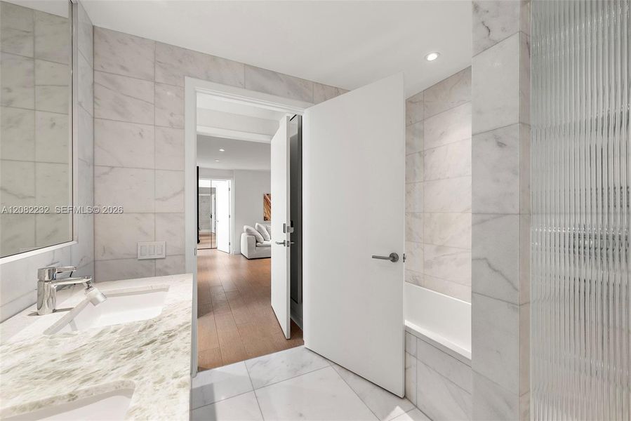 Furnished interior view inside a new home in , Miami Beach (Image 38).