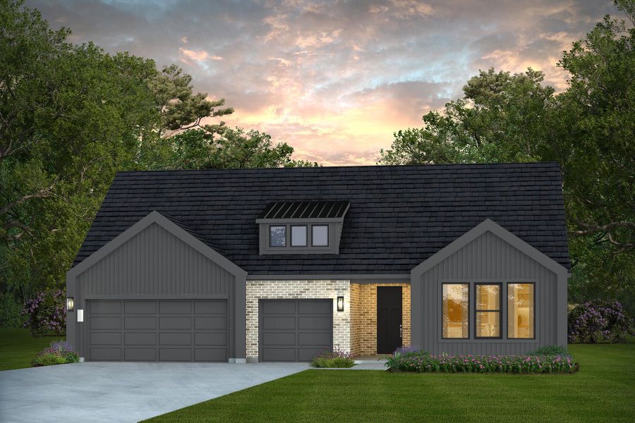 Representative exterior photo of a completed home built from the Renown by Del Webb in Del Webb Bridgeland, Cypress, TX (Image 11).