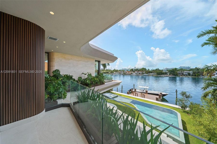 Exterior details and patio area of a home in , Miami Beach (Image 21). Exterior details and patio area of a home in , Miami Beach (Image 21).