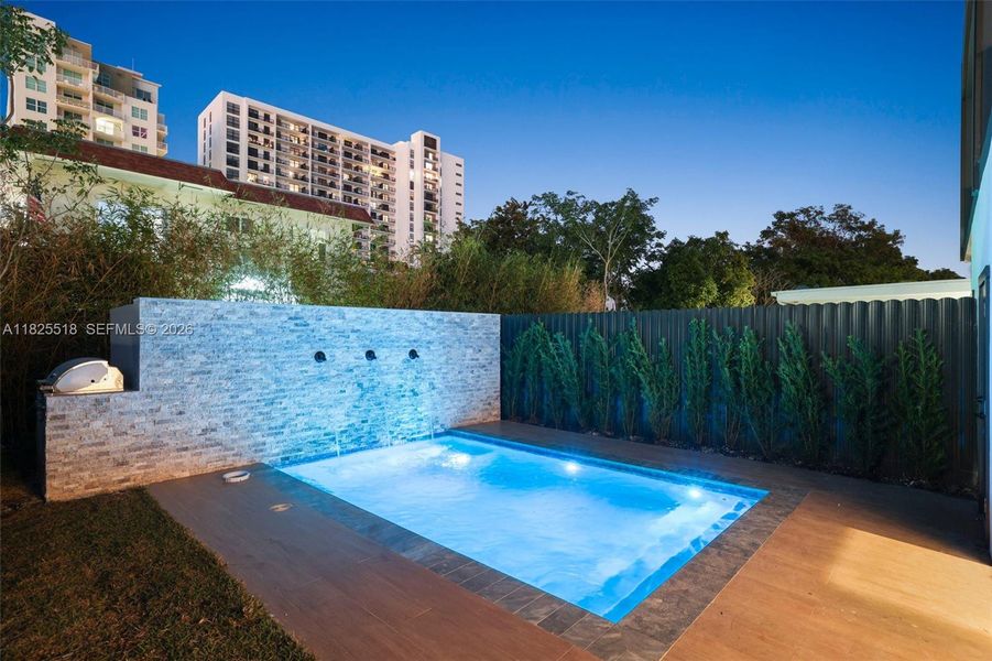 Exterior details and patio area of a home in , Miami (Image 25). Exterior details and patio area of a home in , Miami (Image 25).