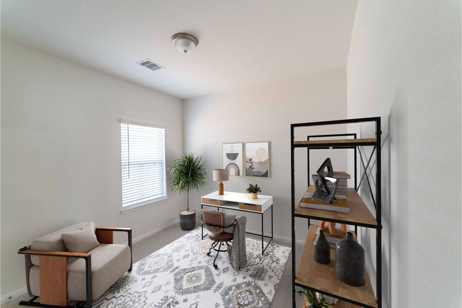 Furnished interior view inside a new home in Cielo, Conroe (Image 11). Furnished interior view inside a new home in Cielo, Conroe (Image 11).