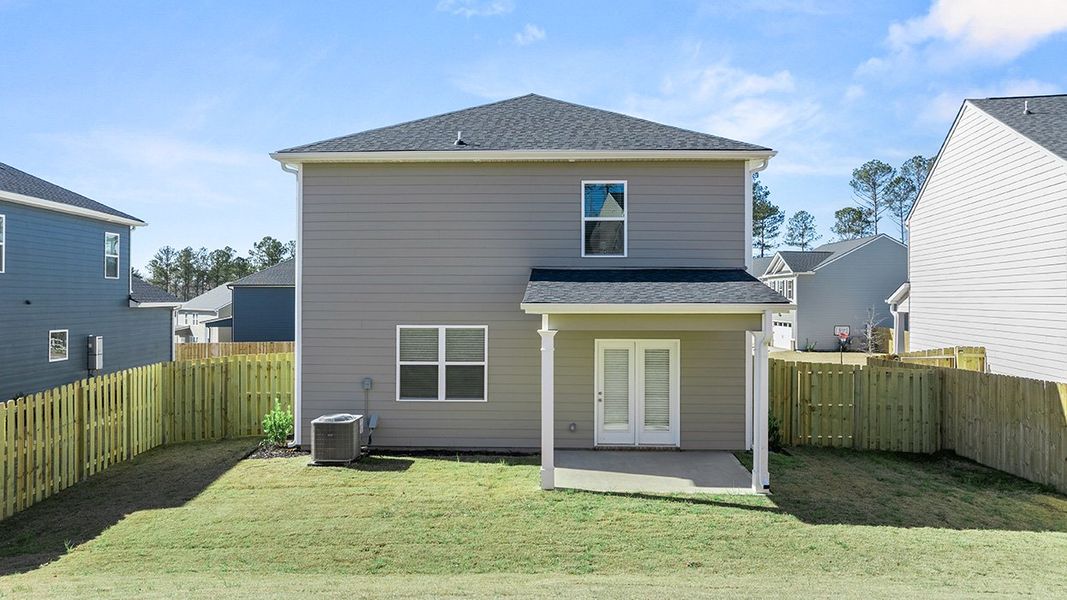 Exterior details and patio area of a home in Southwind Village, Evans (Image 3).
