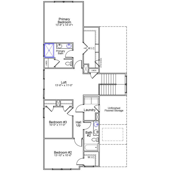 2D floor plan layout of this home in Renaissance at White Oak, Garner, NC (Image 3). 2D floor plan layout of this home in Renaissance at White Oak, Garner, NC (Image 3).