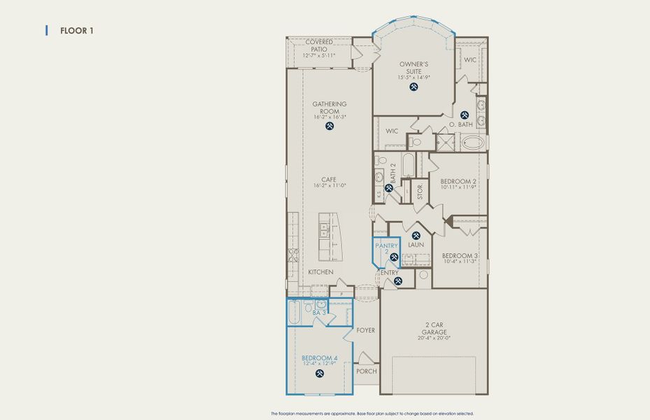 Sheldon Floor Plan, Quick Move-In Home, Floor 1