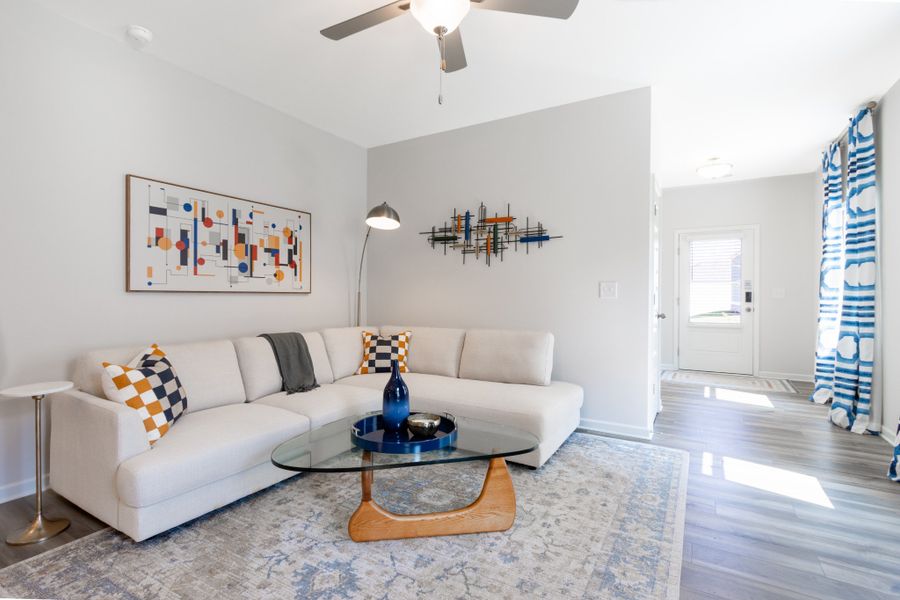Furnished interior view inside a new home in Cantigny Park, Clarksville (Image 2). Furnished interior view inside a new home in Cantigny Park, Clarksville (Image 2).