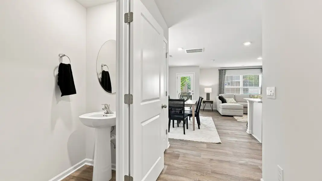 Furnished interior view inside a new home in The Townes at Hunter Hill, Rocky Mount (Image 4).