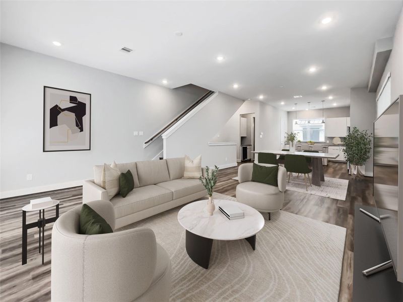 Furnished interior view inside a new home in , Houston (Image 8).