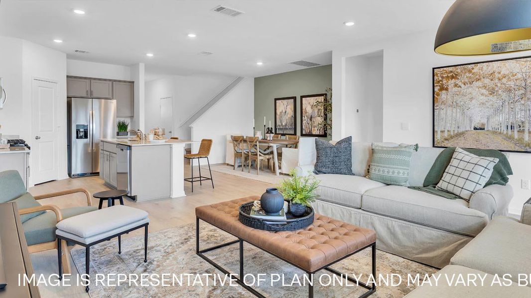 Furnished interior view inside a new home in Bar W Ranch, Leander (Image 5).