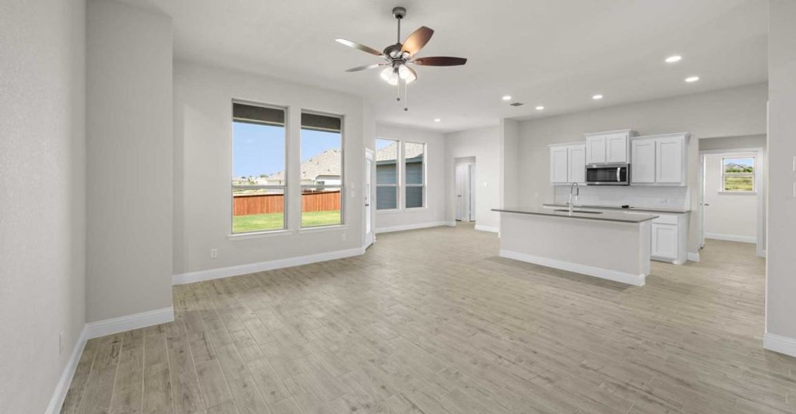 Representative exterior photo of a completed home built from the Alderbury by Impression Homes in Timberbrook, Justin, TX (Image 10).