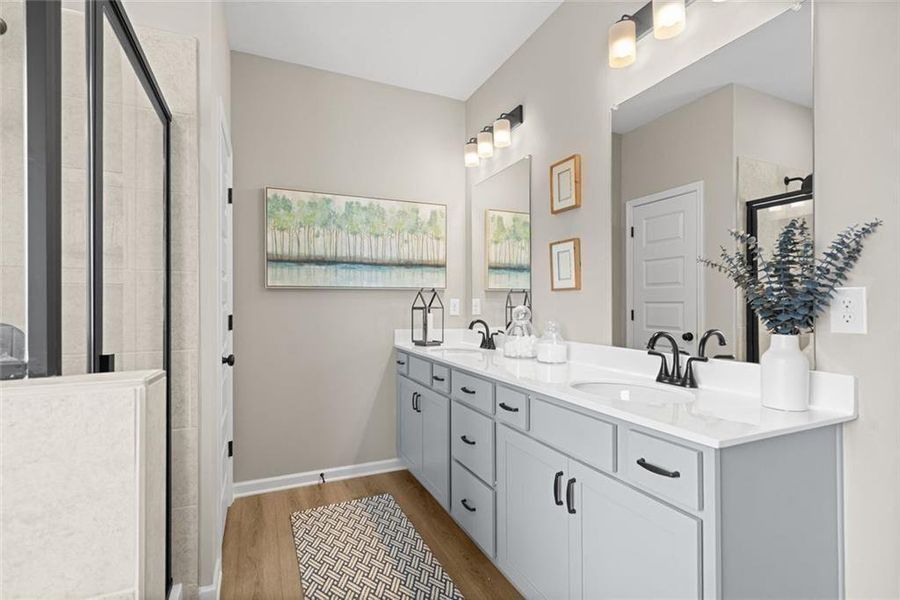 Furnished interior view inside a new home in Sanders Park, Austell (Image 11).