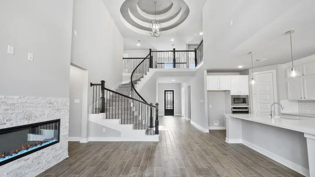 Furnished interior view inside a new home in Grand Central Park, Conroe (Image 3).