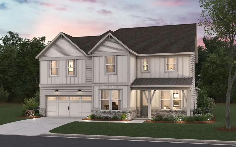 Representative exterior photo of a completed home built from the Monroe by Pulte Homes in Bristol, Dawsonville, GA (Image 11).