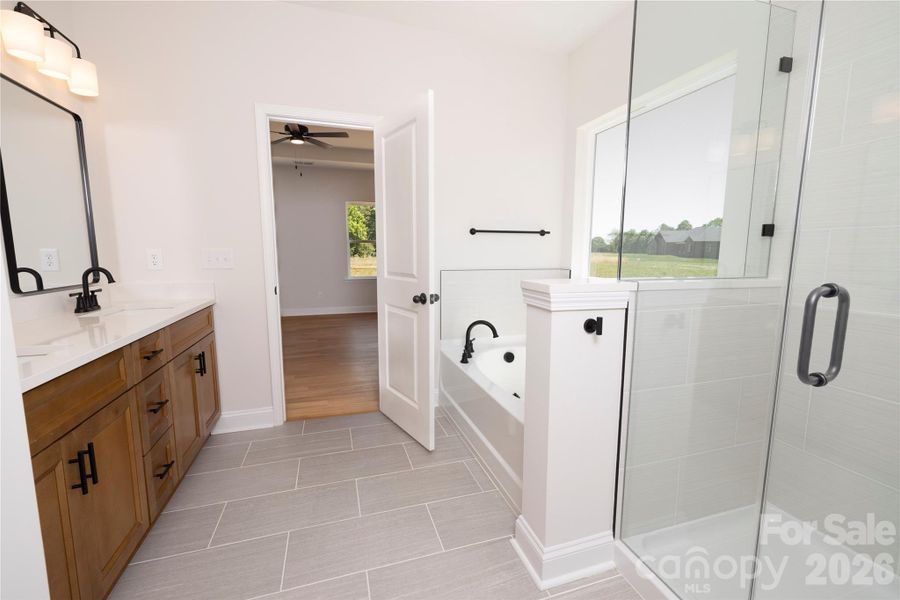 Garden Tub and Shower in Primary Bath