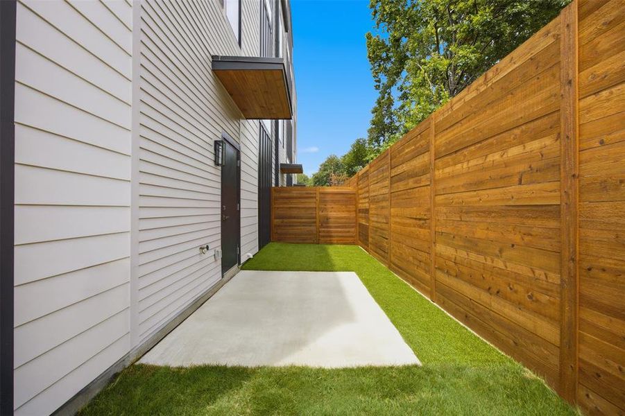 Exterior details and patio area of a home in , Dallas (Image 3). Exterior details and patio area of a home in , Dallas (Image 3).