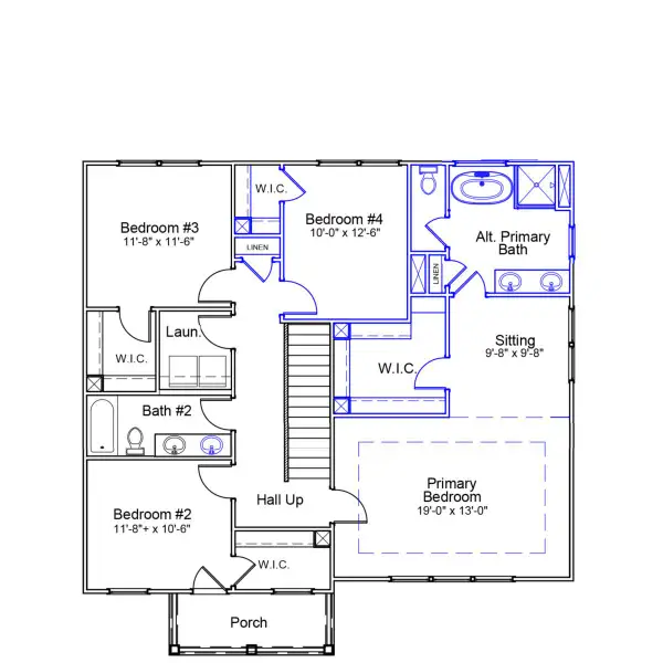 2D floor plan layout of this home in Hendrix Farms, Lexington, SC (Image 3).