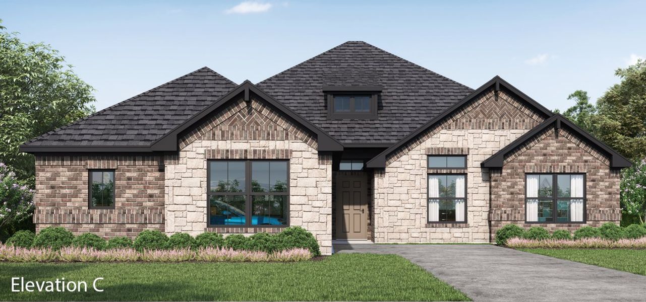 Front exterior of a new home in Summerwood, Red Oak, TX, highlighting curb appeal (Image 4).
