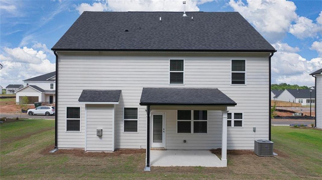 Front exterior of a new home in Preserve at Dove Creek, Statham, GA, highlighting curb appeal (Image 24).