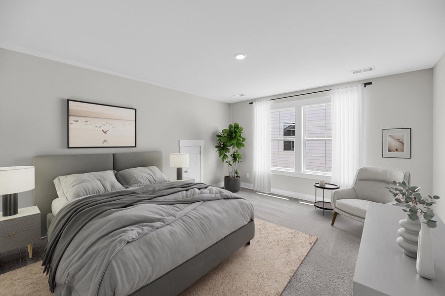Representative furnished interior of a home built from the Bates II - Vanguard Collection by Mungo Homes in Scotts Hill Village, Wilmington (Image 9).