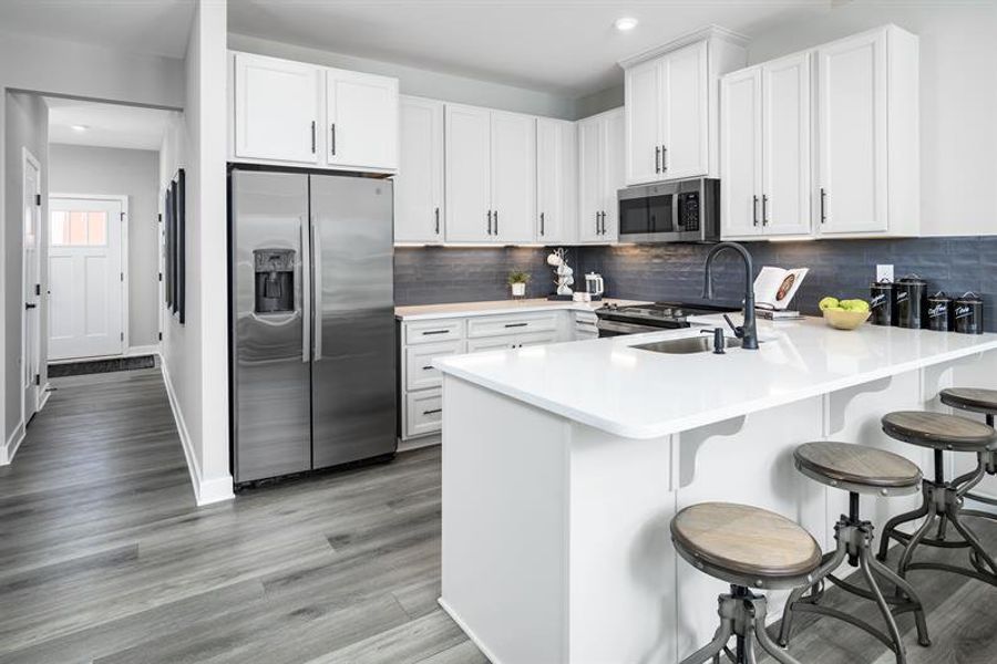 Furnished interior view inside a new home in McCain's Station Townhomes, Gallatin (Image 3). Furnished interior view inside a new home in McCain's Station Townhomes, Gallatin (Image 3).