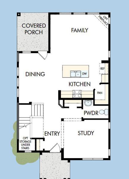 2D floor plan layout of this home in Point Hope - Cottage Collection, Charleston, SC (Image 2). 2D floor plan layout of this home in Point Hope - Cottage Collection, Charleston, SC (Image 2).