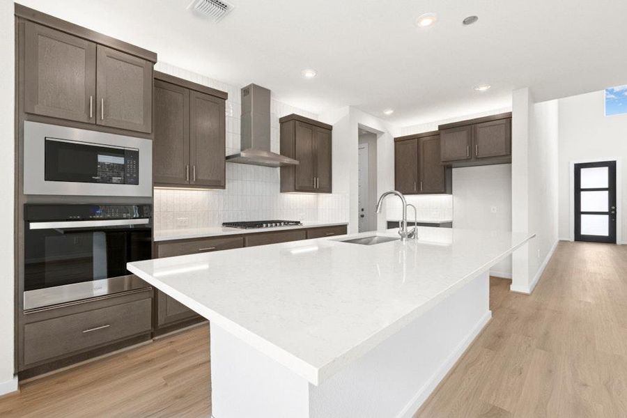 Furnished interior view inside a new home in Santa Rita Ranch, Liberty Hill (Image 7). Furnished interior view inside a new home in Santa Rita Ranch, Liberty Hill (Image 7).
